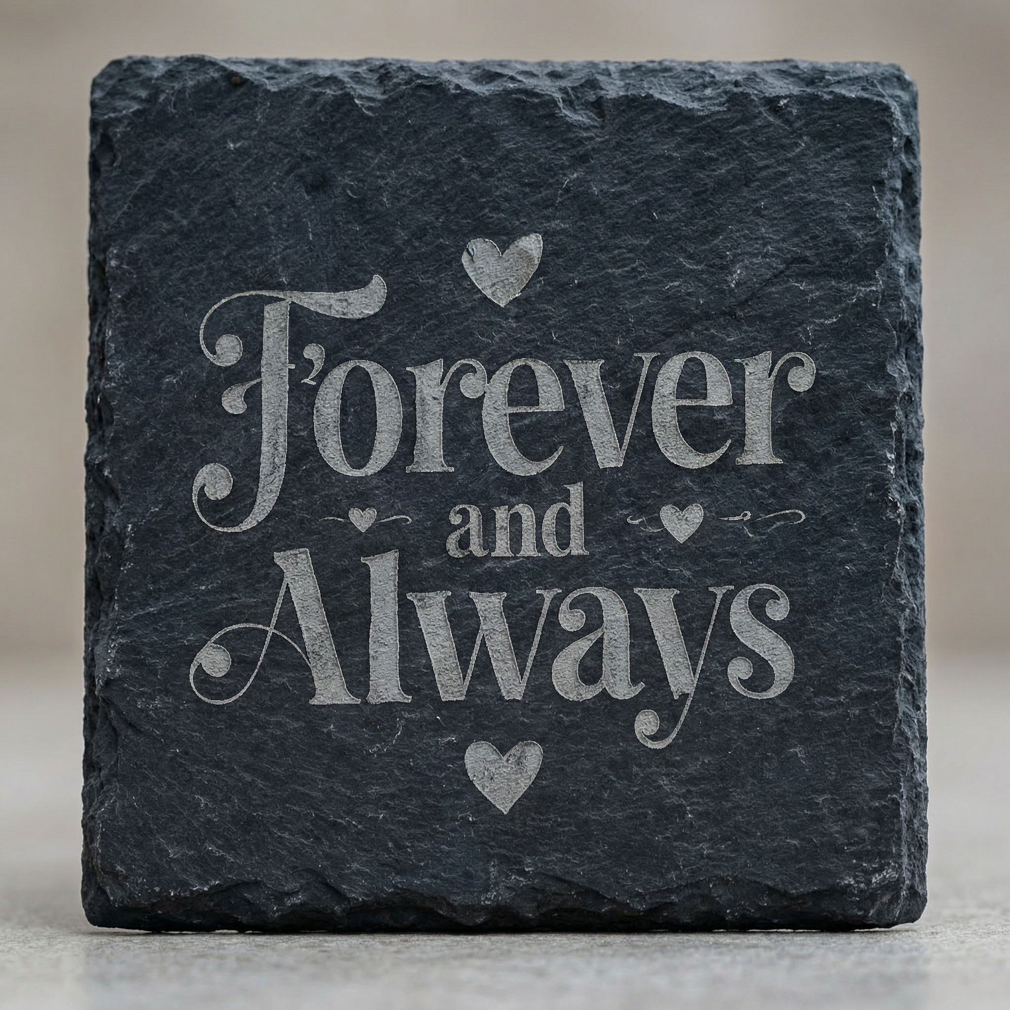 The Timeless Collection | Premium Laser-Engraved Slate Coaster Set