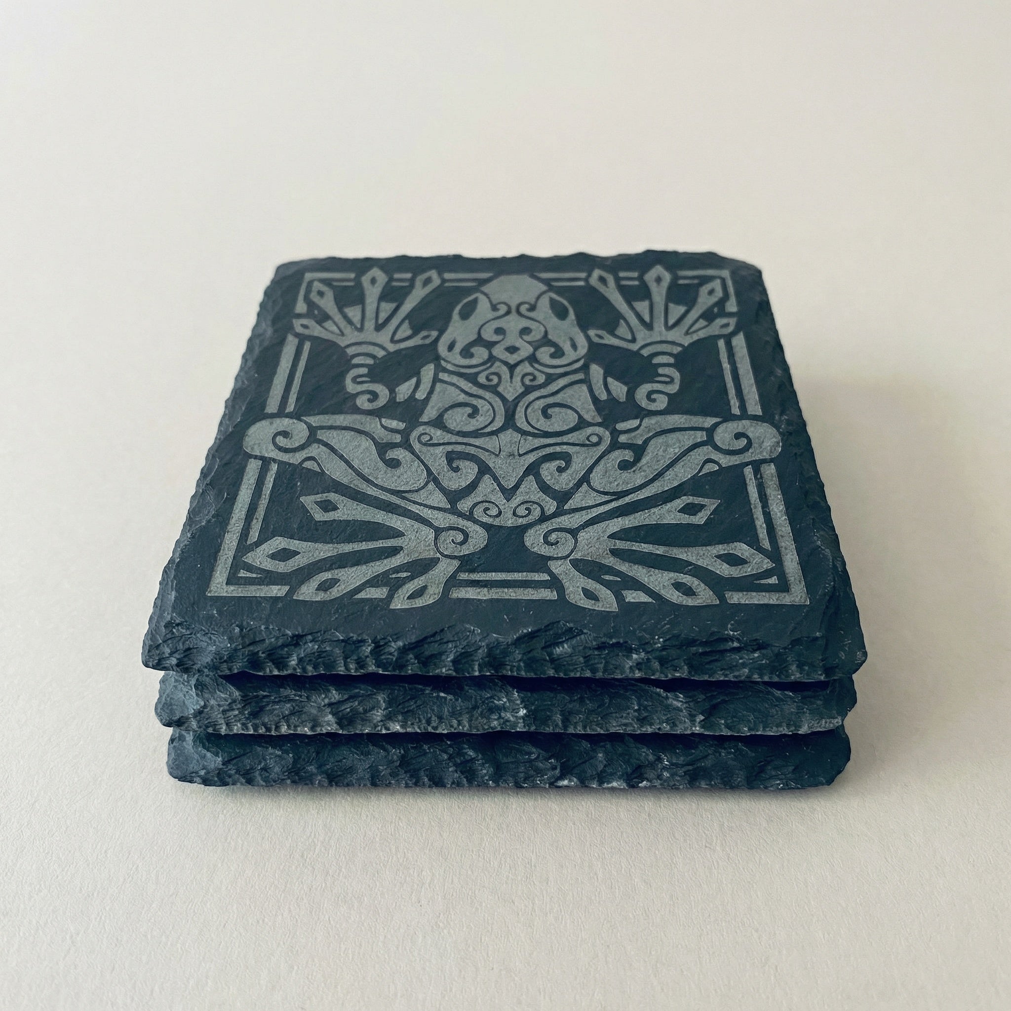 The Totem Collection | Tribal Wildlife Slate Coaster Set