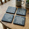The Totem Collection | Tribal Wildlife Slate Coaster Set